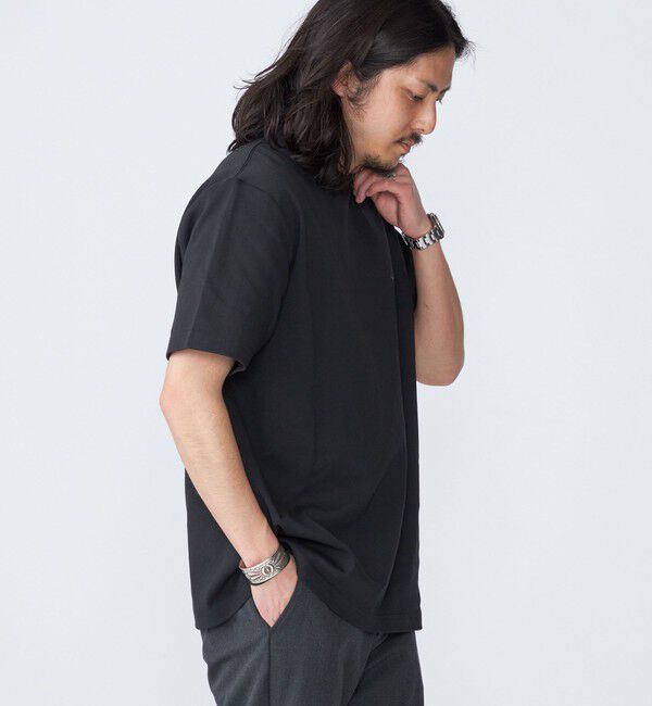 SHIPS「【WEB限定】SHIPS:〈接触冷感・吸水速乾等〉STORATECH(TM）ワンポイントロゴ スムース Tシャツ」|Tシャツ・カットソー|