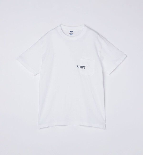 SHIPS「【WEB限定】SHIPS: SHIPSロゴ プリント ポケット Tシャツ」|Tシャツ・カットソー|