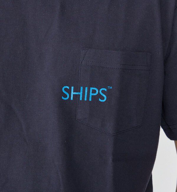 SHIPS「【WEB限定】SHIPS: SHIPSロゴ プリント ポケット Tシャツ」|Tシャツ・カットソー|