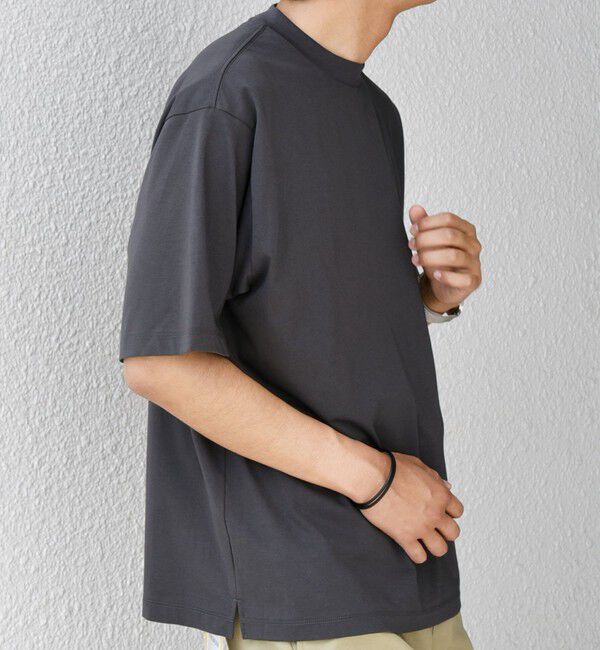 SHIPS any「SHIPS any: JAPAN MADE ハイゲージ コットン リラックス リブネック Tシャツ◇」|Tシャツ・カットソー|