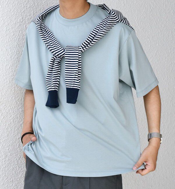 SHIPS any「SHIPS any: JAPAN MADE ハイゲージ コットン リラックス リブネック Tシャツ◇」|Tシャツ・カットソー|