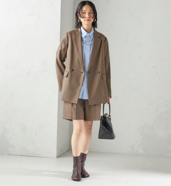 SHIPS for women「〈手洗い可能〉ウォッシャブル ウール チェック ハーフ パンツ」|その他|