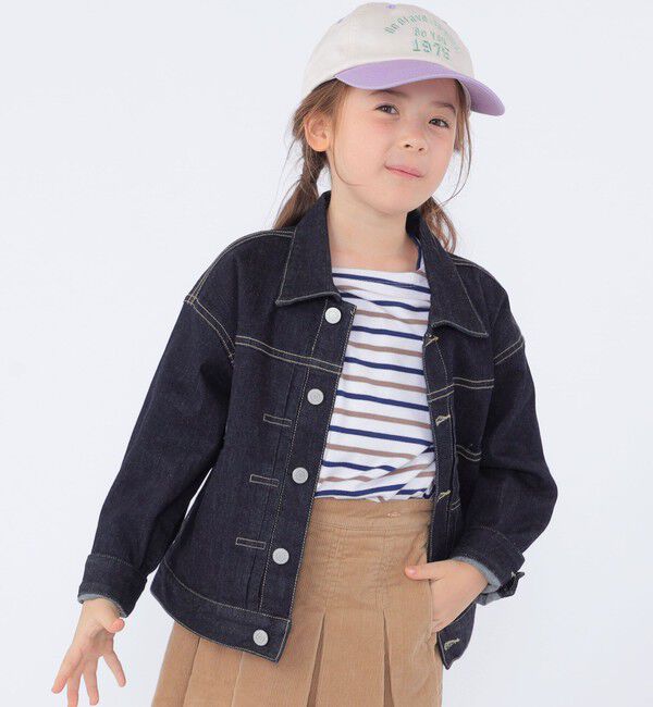 SHIPS KIDS「SHIPS KIDS:100～130cm / ヴィンテージ ライク インディゴ デニム ジャケット」|デニムジャケット|