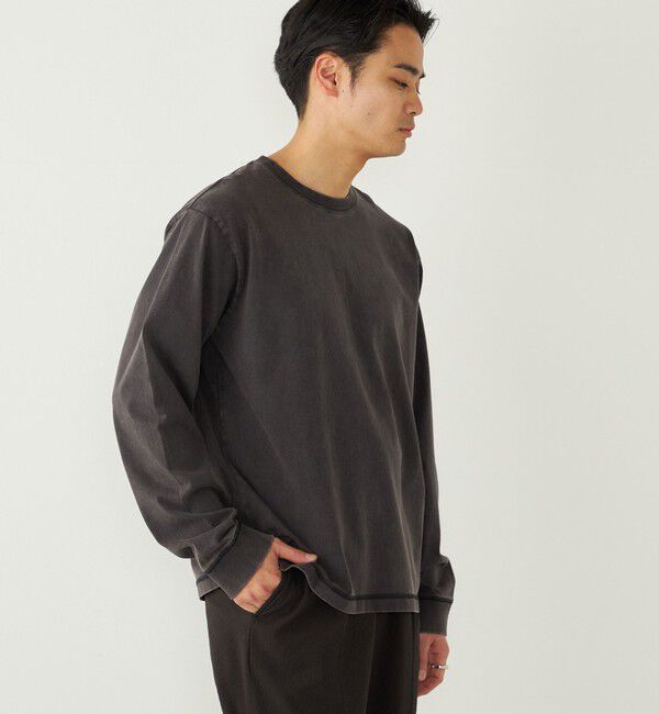 SHIPS Colors 「SHIPS Colors:フェードカラー クルーネック ロンT◇」|Tシャツ・カットソー|ブラック