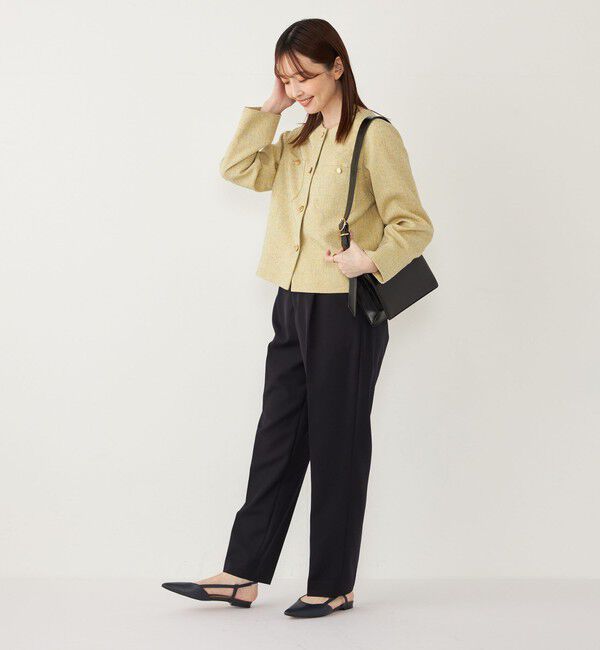 SHIPS Colors 「SHIPS Colors:〈手洗い可能〉ツイードライク クロップド ジャケット 3◇」|ノーカラージャケット|