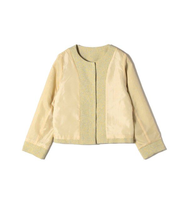 SHIPS Colors 「SHIPS Colors:〈手洗い可能〉ツイードライク クロップド ジャケット 3◇」|ノーカラージャケット|