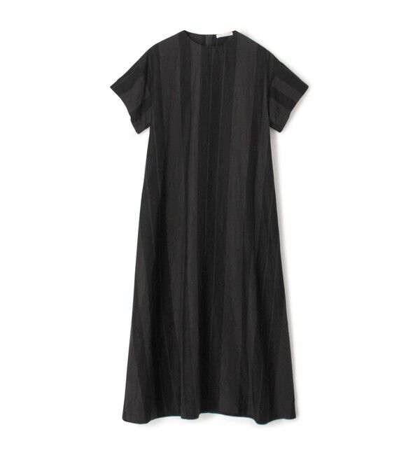 GALERIE VIE「リネンキュプラシルクコンパクト クルーネックワンピース」|ワンピース|18 ブラック系