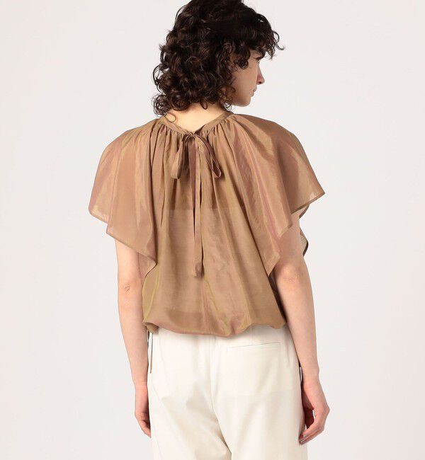 TOMORROWLAND collection「コットンシルクシャンブレー ラッフルブラウス」|シャツ・ブラウス|