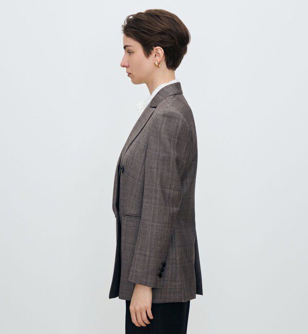 TOMORROWLAND collection「ZELANDER GLEN CHECK ダブルブレストジャケット」|テーラードジャケット|