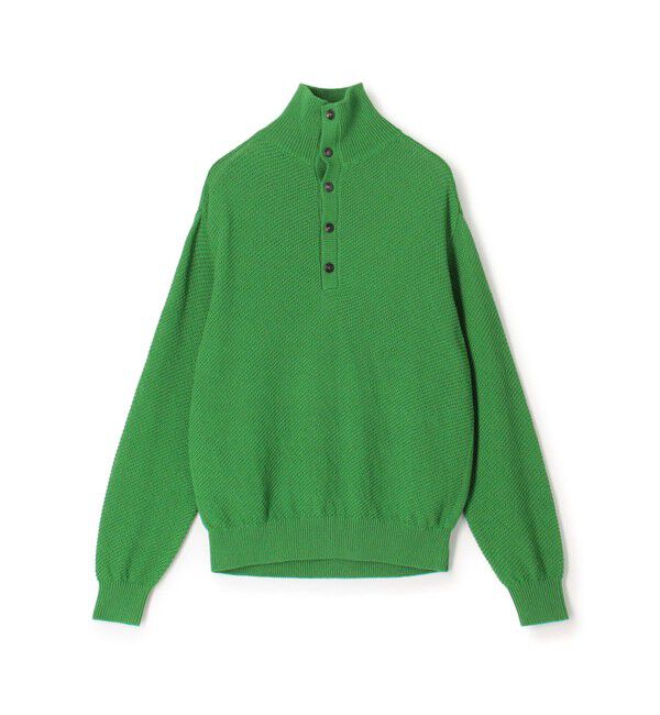 TOMORROWLAND MENS「TOMORROWLAND tricot ギマコットンニット スタンドカラープルオーバー 」|ニット・セーター|55 グリーン