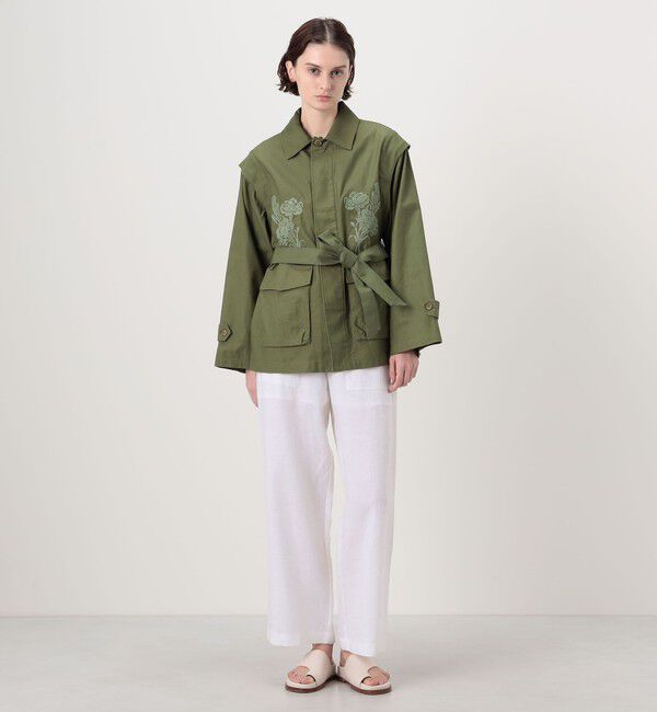 SOULEIADO「バックサテン 2-wayミリタリージャケット」|ミリタリージャケット|