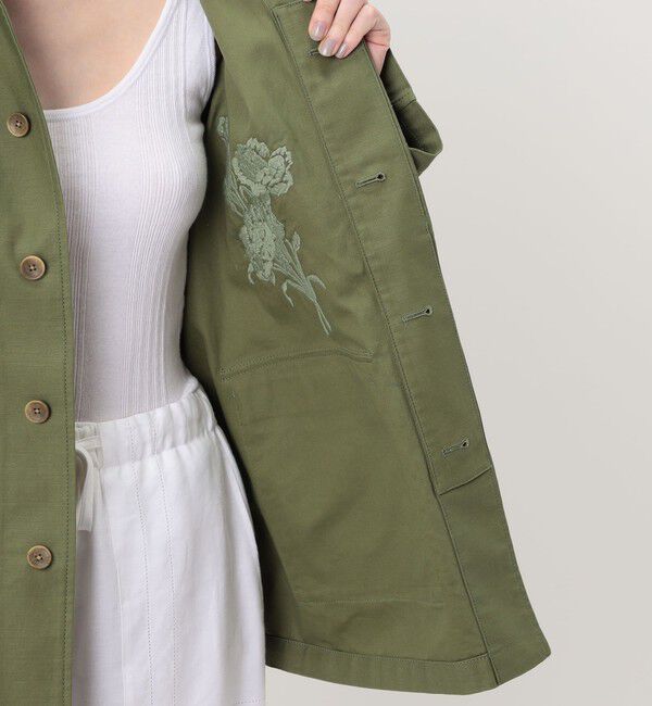 SOULEIADO「バックサテン 2-wayミリタリージャケット」|ミリタリージャケット|