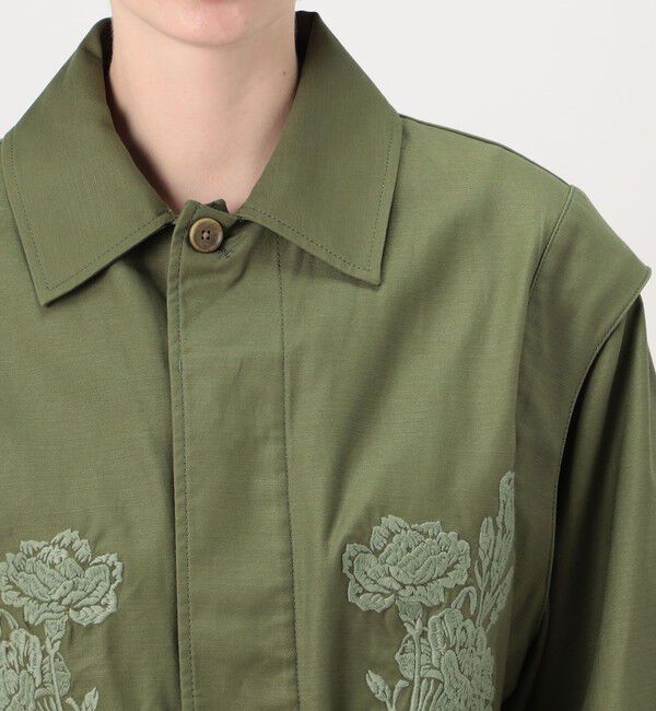 SOULEIADO「バックサテン 2-wayミリタリージャケット」|ミリタリージャケット|