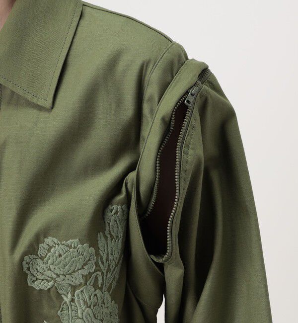 SOULEIADO「バックサテン 2-wayミリタリージャケット」|ミリタリージャケット|