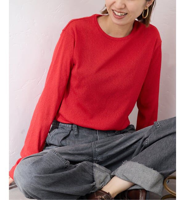 FRAMeWORK「≪追加≫スパンライクドライテレコロンT2」|Tシャツ・カットソー|レッド