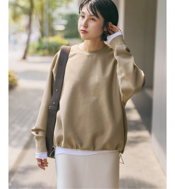 Spick and Span「ダンボールヘムギャザープルオーバー」|Tシャツ・カットソー|