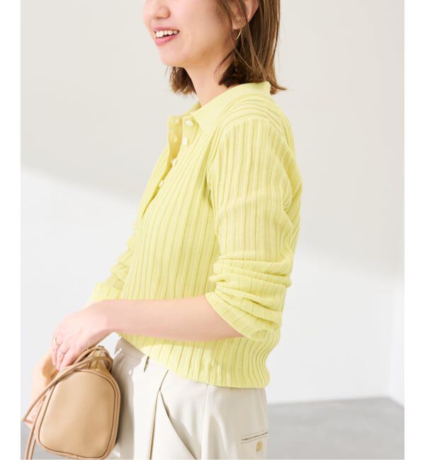 FRAMeWORK「リブニットポロシャツ」|ニット・セーター|