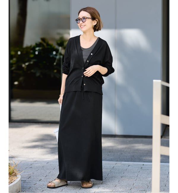 FRAMeWORK「≪予約≫シルク混綿麻天竺スカート」|スカート|