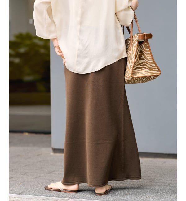 FRAMeWORK「≪予約≫シルク混綿麻天竺スカート」|スカート|