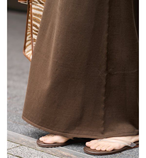 FRAMeWORK「≪予約≫シルク混綿麻天竺スカート」|スカート|