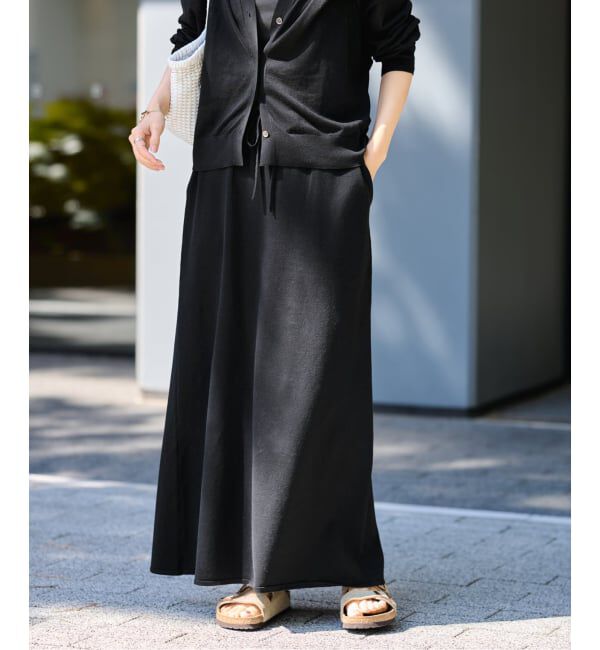 FRAMeWORK「≪予約≫シルク混綿麻天竺スカート」|スカート|