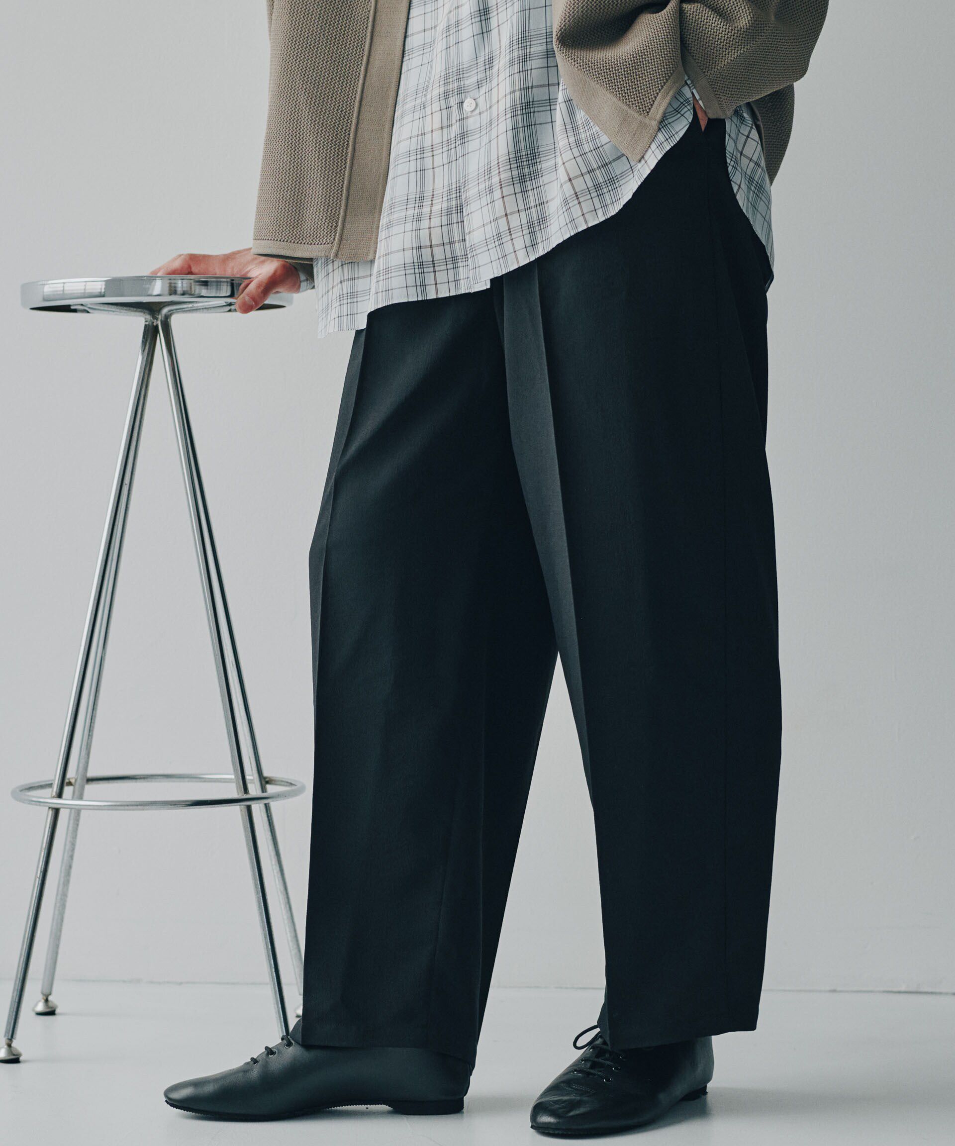 nano･universe「「大人のワイドパンツ」ハイツイストワイドスラックス」|チノ|