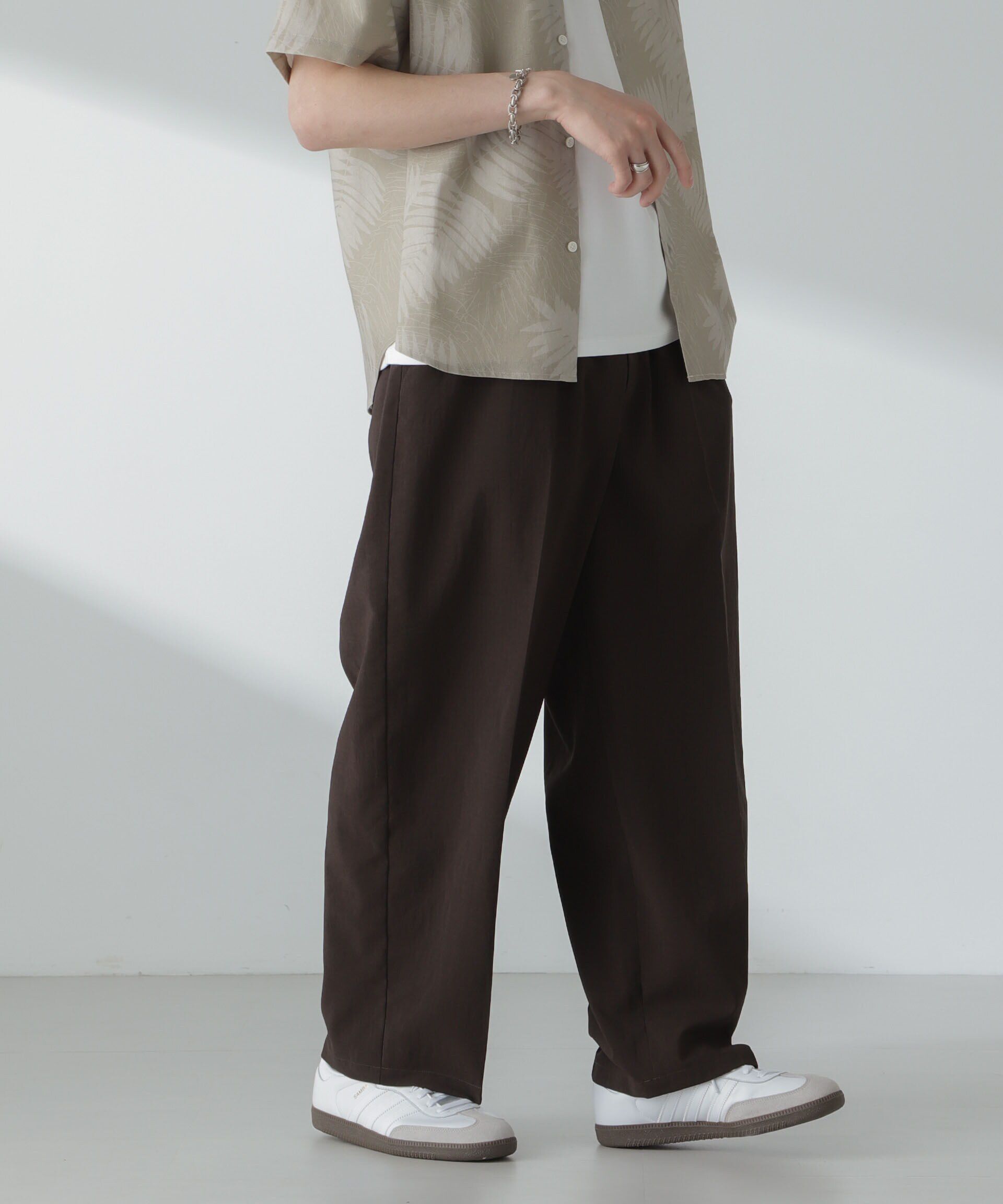 nano･universe「「大人のワイドパンツ」ハイツイストワイドスラックス」|チノ|