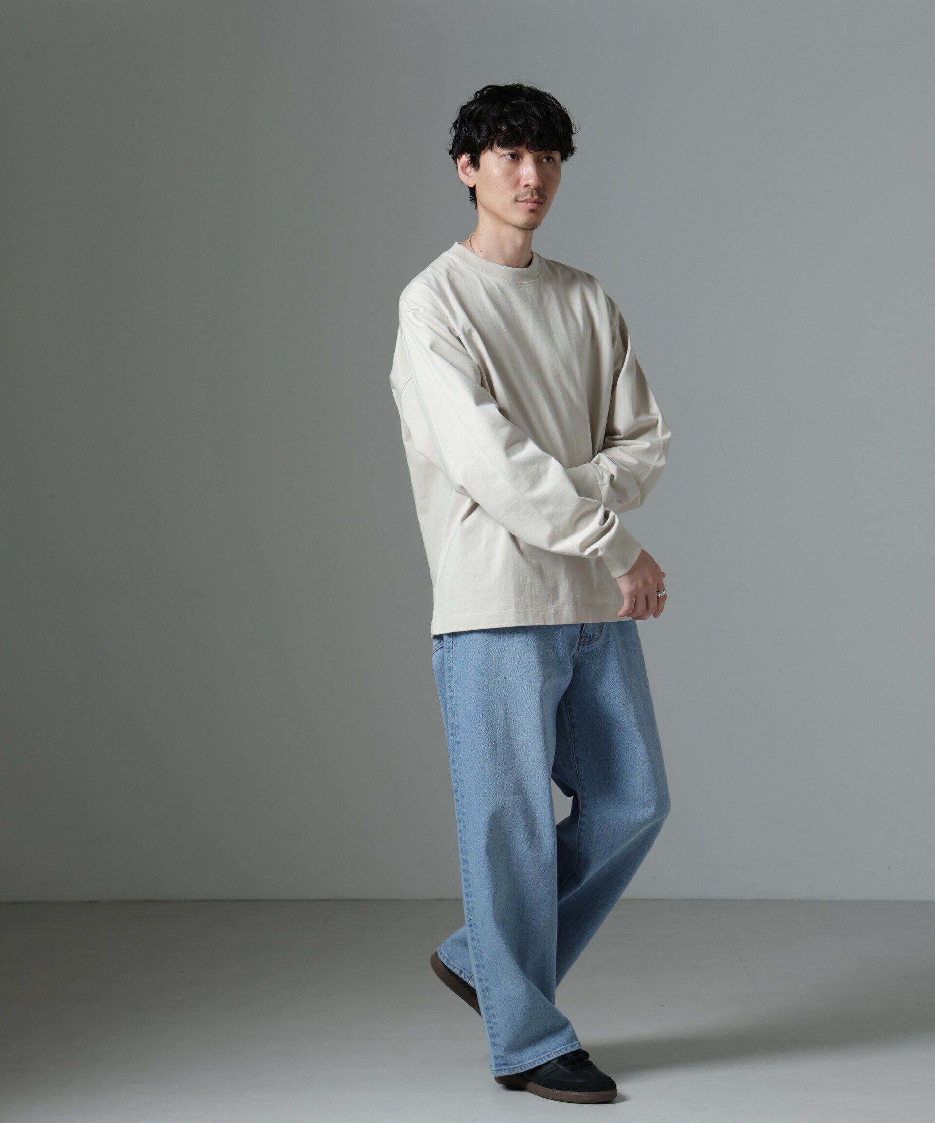 nano･universe「ビッグシルエットワンポイントTシャツ 長袖」|Tシャツ・カットソー|