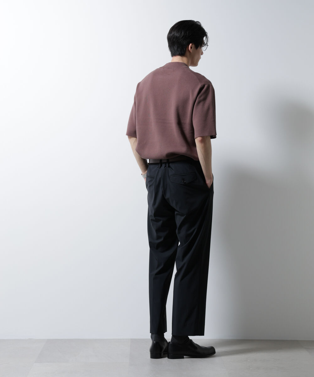 nano･universe「14ゲージミラノリブニット ジャケT型 半袖(手洗い可能)」|ニット・セーター|