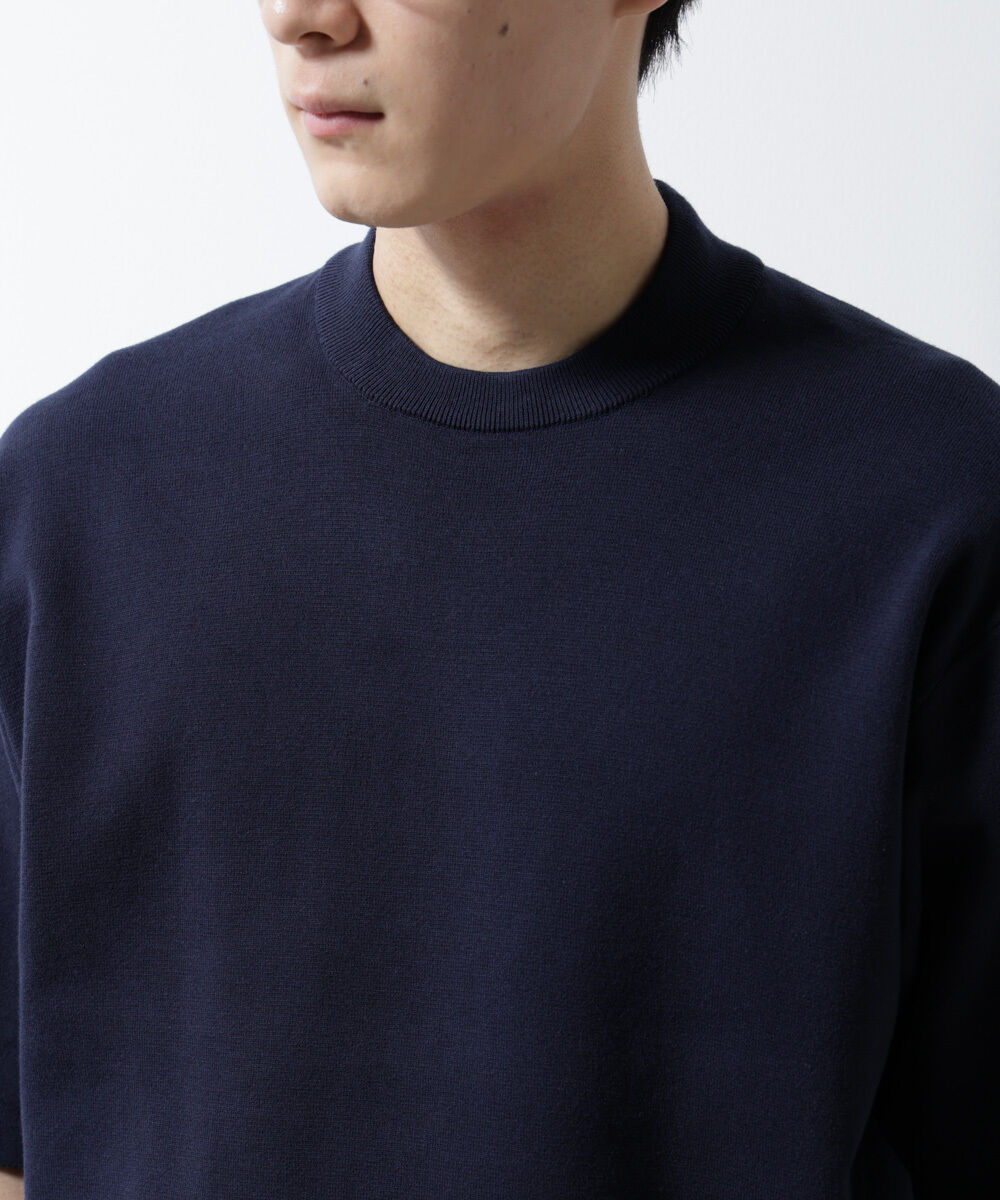 nano･universe「14ゲージミラノリブニット ジャケT型 半袖(手洗い可能)」|ニット・セーター|