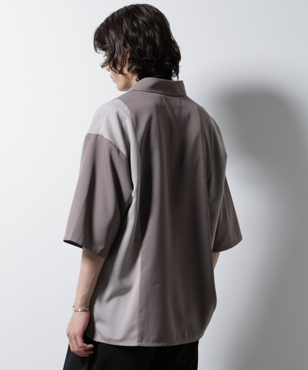 nano･universe「パネル切替バイカラーシャツ」|シャツ・ブラウス|