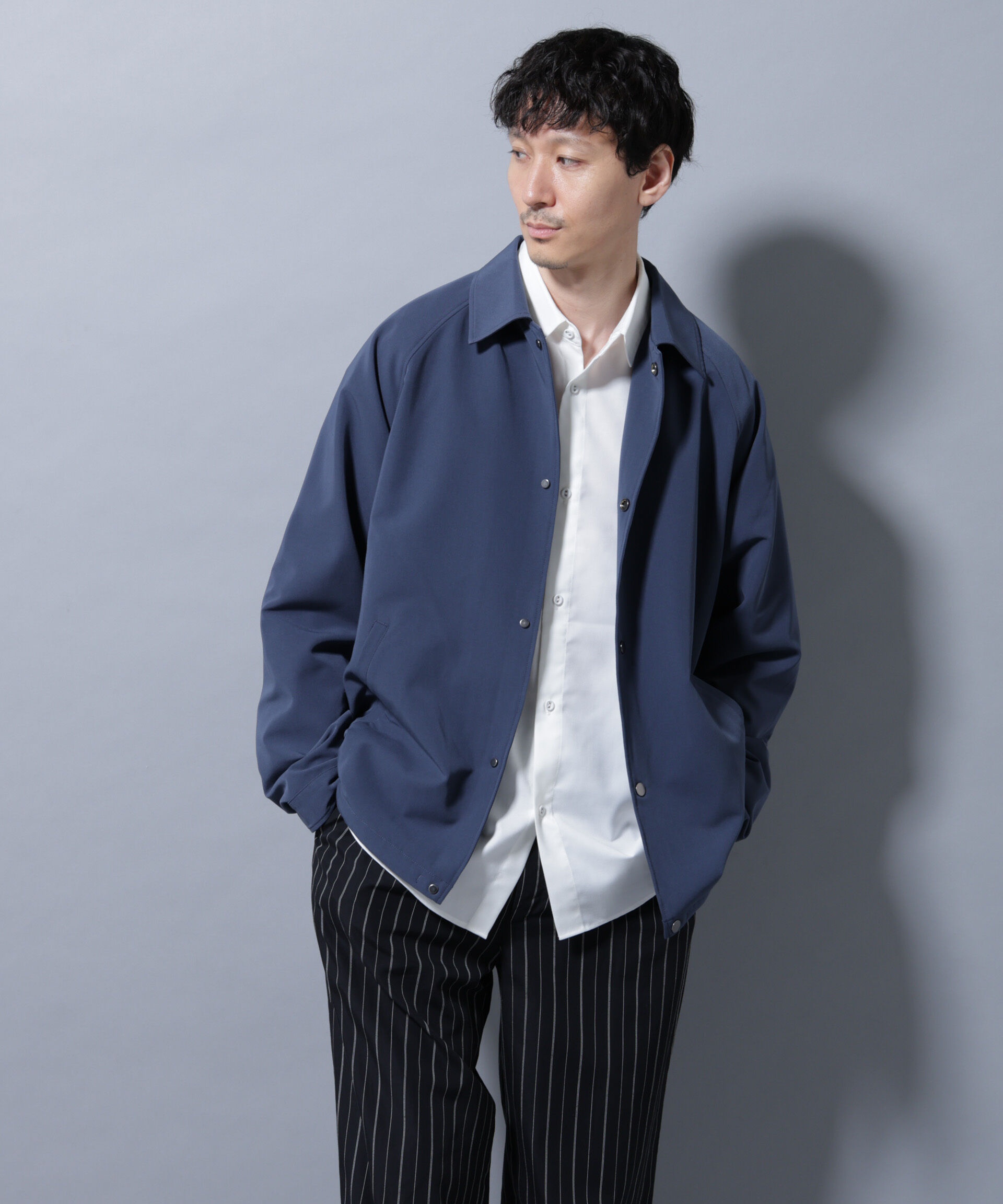 nano･universe「イタリアンドットリラックスコーチジャケット」|ブルゾン・スタジャン|