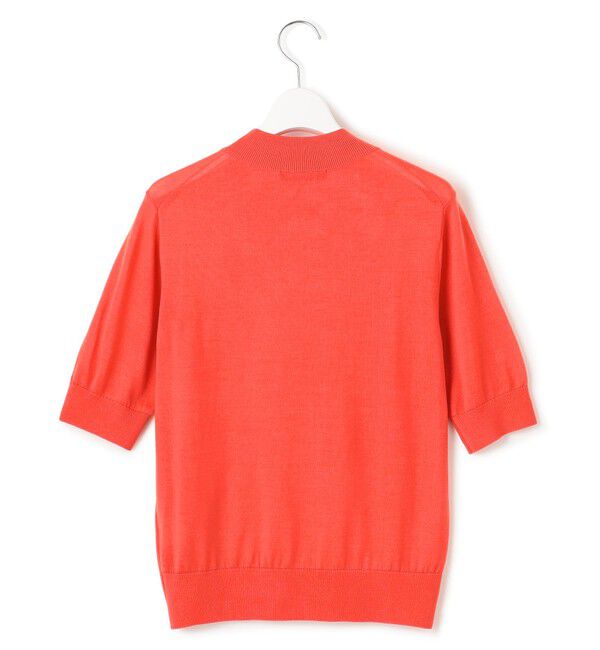 23区「【洗える】サステナブルウール モックネック 5分袖 ニット」|ニット・セーター|