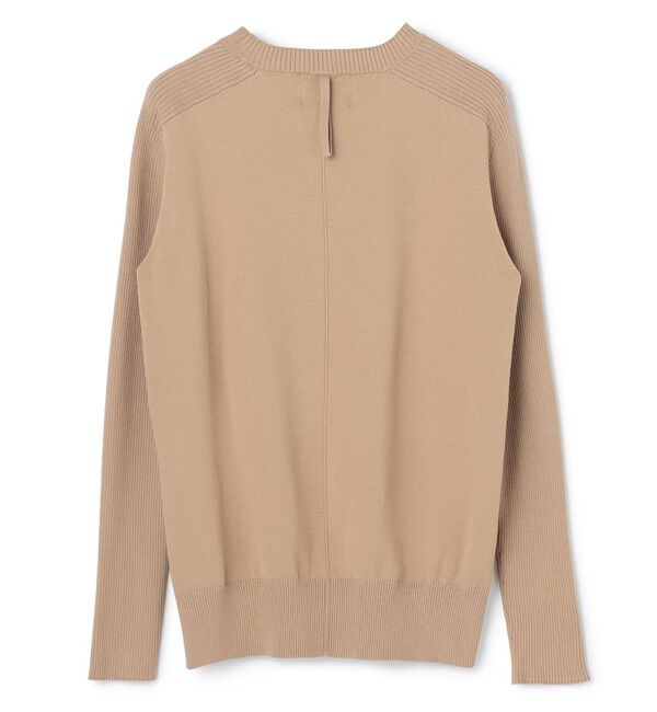 BEIGE,「【WEB限定・洗える】WILLOW / ストレッチクルーネックリブニット」|ニット・セーター|