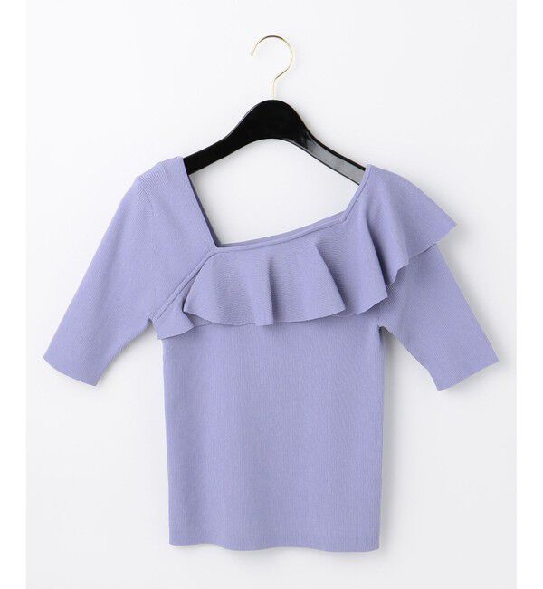  「サイドフリルリブニットトップ」|ニット・セーター|