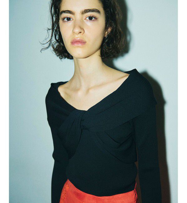 GRACE CONTINENTAL「クロスリブニットトップ」|ニット・セーター|