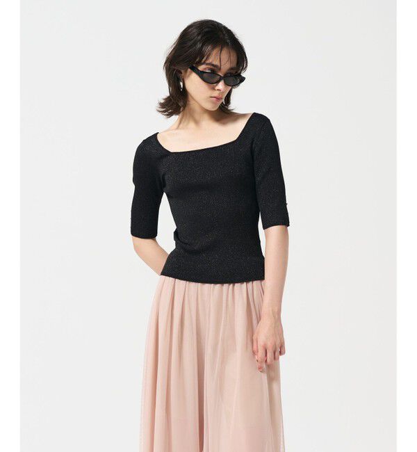 Diagram「ラメリブニットトップ」|その他|ブラック