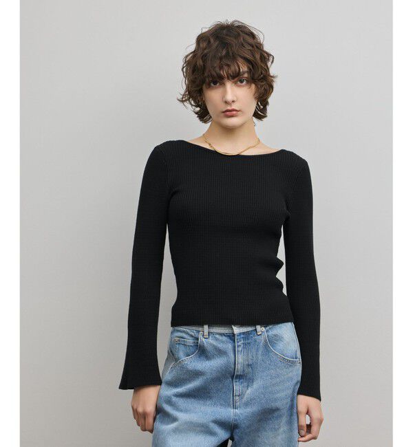 Diagram「アイレットリブニットトップ」|ニット・セーター|ブラック