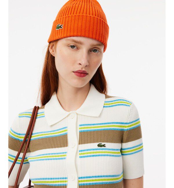 LACOSTE「リブニットボーダーシャツ」|ニット・セーター|