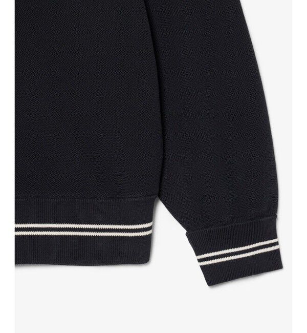 LACOSTE「リブニットステッチコットンニットカーディガン」|カーディガン|