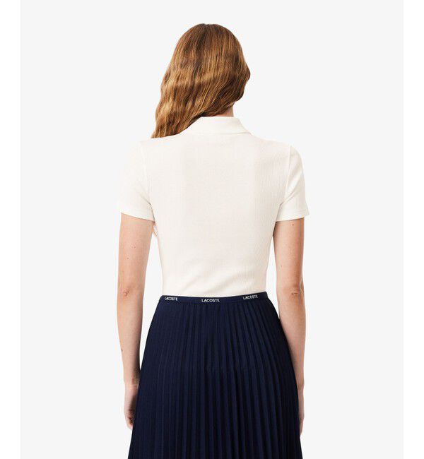 LACOSTE「タイトフィットリブニットポロシャツ」|ポロシャツ|
