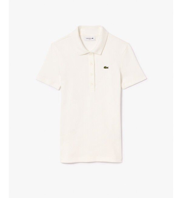 LACOSTE「タイトフィットリブニットポロシャツ」|ポロシャツ|
