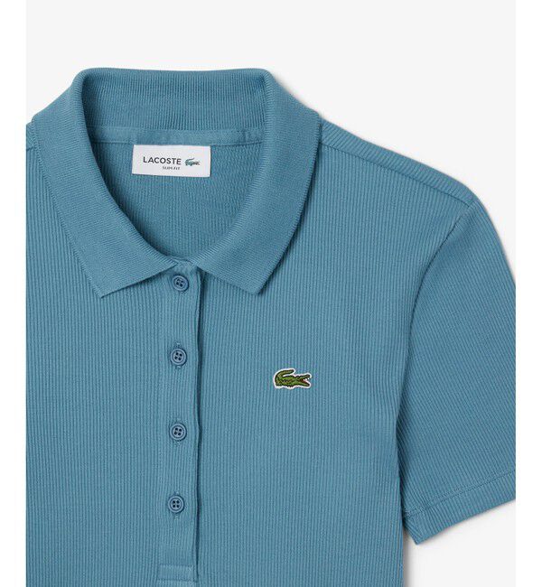 LACOSTE「タイトフィットリブニットポロシャツ」|ポロシャツ|