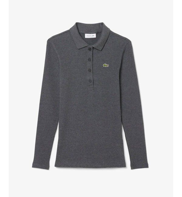 LACOSTE「スリムフィット ロングスリーブリブニットポロシャツ」|ポロシャツ|