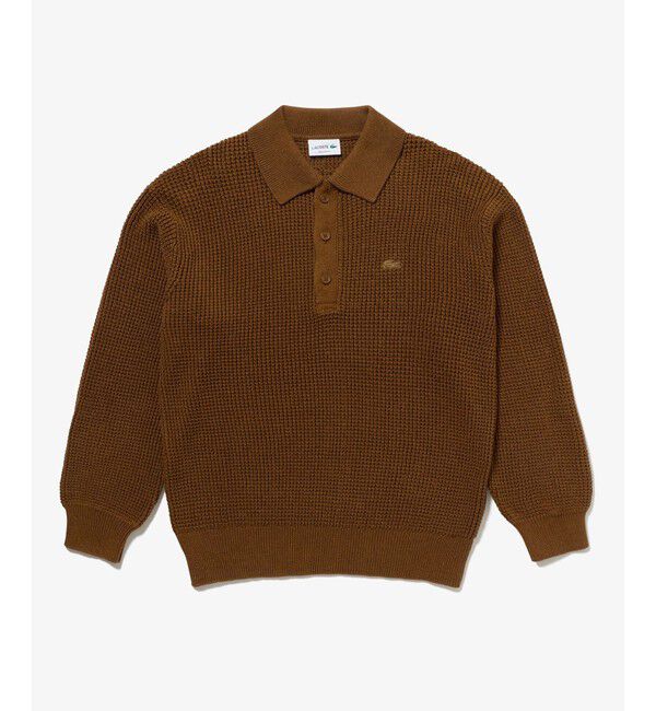 LACOSTE「ワッフルニットポロセーター」|ニット・セーター|