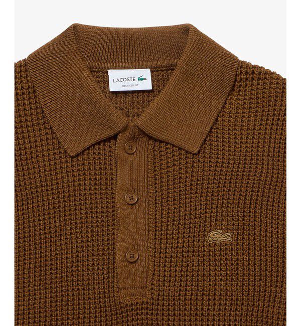 LACOSTE「ワッフルニットポロセーター」|ニット・セーター|