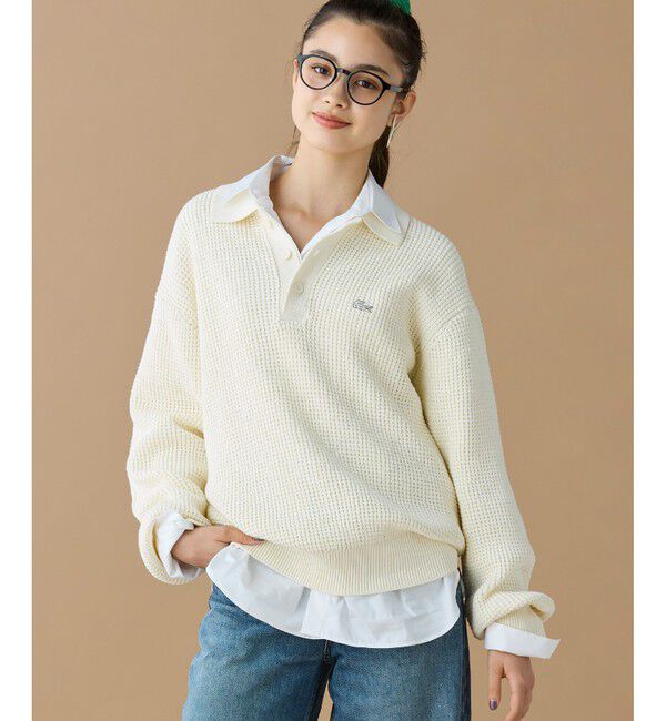 LACOSTE「ワッフルニットポロセーター」|ニット・セーター|