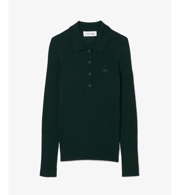 LACOSTE「3Dニッティングメリノウールポロセーター」|ニット・セーター|