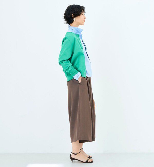 NOLLEY'S「《手洗い可能》コットンテックスクルーネックカーディガン」|カーディガン|