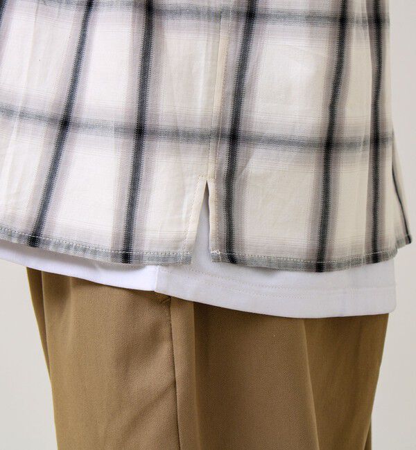 GLOSTER「【奥行きのある色合い】オンブレチェック ロングスリーブシャツ」|シャツ・ブラウス|